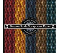 Dragon Scale Scrapbook Paper: Daily Scrap activity, 20 Double Sided Sheets, 8.5" x 8.5" Inch - Colorful Skin Of Dragon Pattern for Scrapbooking,