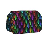 Dragon Scaledouble Layer Pencil Case With Flip Top Big Pencil Bag High Storage Pen Case Pouch Stationery Organizer Makeup Bag For Boys Girls Teen College Students School Adults & Office Supplies