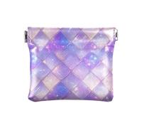 DRAGON Scales Women's Small Leather Change Purse Waterproof Personal Items Organizer for Women Boys Girls, Purple Dragon Scales Sparkling, One Size, Modern