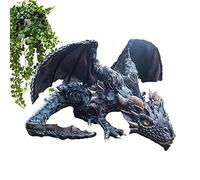 Dragon Sculpture | Large Dragon Lawn Statue - Gothic Dragon Resin Statues, Garden Gargoyle Figurine for Lawn and Patio