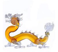 Dragon Shape Whiskey Decanter, Liquor Wine Decanters Whiskey Carafe, 1000ML Dragon Zodiac Bottle, 100% Lead-Free Borosilicate Glass Bottle