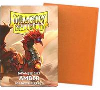 Dragon Shield | Japanese Size Card Matte Sleeves | 60 CT - Smooth & Tough Premium TCG Sleeves - Compatible with Yu-Gi-Oh, Naruto, Cardfight & Vanguard | Amber