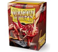 Dragon Shield ART11037 Matte Standard Size Sleeves 100pk-Ruby, Multicoloured