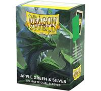 Dragon Shield: Matte - Dual Apple Green & Silver (100)