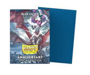 Dragon Shield Dual Matte Sleeves - 25th Anniversary Blue Silver (100)