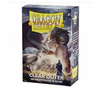 Dragon Shield | Matte Clear Outer Sleeves | 100 CT - Smooth & Tough Premium TCG Sleeves | Compatible with Pokemon, Flesh & Blood, One Piece & Magic the Gathering