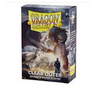 Dragon Shield Matte Clear Outer Sleeves - 100 CT, Standard 63x88 mm, Compatible