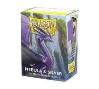 Dragon Shield | Matte Dual Standard Size Card Sleeves | 100ct - Smooth & Tough Premium TCG Sleeves - Compatible with Pokemon, One Piece, and Magic: The Gathering | Nebula & Silver
