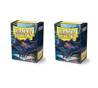 Dragon Shield Matte, Schwarz/Black 200 Card Holder, Sleeves (2 Packs, 2x100) for TCGs Pokemon MTG Magic