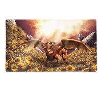 Dragon Shield - Matte Tangerine Playmat - Dyrkottr, Dragon Of Curiosity Limited Edition