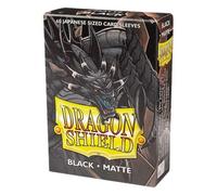 Dragon Shield | Japanese Size Card Matte Sleeves | 60 CT - Smooth & Tough Premium TCG Sleeves - Compatible with Yu-Gi-Oh, Naruto, Cardfight & Vanguard | Black