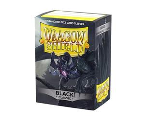 Dragon Shield | Standard Size Card Classic Sleeves | 100 CT - Smooth & Tough Premium TCG Sleeves - Compatible with Pokemon, Flesh & Blood, One Piece & Magic the Gathering | Black