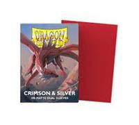 Dragon Shield - Standard size - Dual Matte - Crimson/Silver (100)
