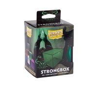 Dragon Shield Strongbox Deck Box Clear Green, Holds 100+ Double Sleeved Cards, Acrylic TCG Storage Case, Vacuum Seal Closure, Stackable, Display Lid, 83.5 x 106 x 75.5 mm