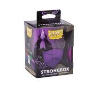 Dragon Shield Strongbox Deck Box Clear Purple, Holds 100+ Double Sleeved Cards, Acrylic TCG Storage Case, Vacuum Seal Closure, Stackable, Display Lid, 83.5 x 106 x 75.5 mm