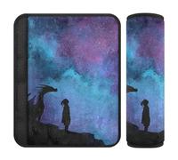 Dragon Silhouette 2 Pack Shoulder Pads for car seat Straps, Stop seat Belt Cutting into Neck, seat Belt Covers for Adults for Truck