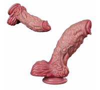 Dragon Silicone Dildo with Textured Shaft and Suction Cup Base | Mythical Styling, Layered Scales and Raised Ridges for a Distinctive Textured Finish