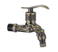 Dragon Sink Faucet - Vintage Outdoor Garden Tap,Nostalgia Spigot, Decorative Wall Mounted Backyard Garden Bibcock with Fine Detailed Engrave
