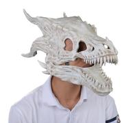 Dragon Skull Måsk Realistic Latex Dragon Màsk | Màsk Moving Jaw Decor | Dinosaur Bone Skeleton Techa for Halloween Costume Cosplay Masquerade Toys Party Props