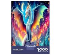 Dragon Skull Sword Puzzles Fun Details Home Decoration 1000 Piece Fantasy Creatures Jigsaw Puzzles Challenging Games for Adults Kids Family 70x50cm/1000pcs