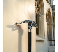 Dragon Skull Walking Cane - Gothic Silver Handmade, Foldable Walking Stick & A Premium Gift