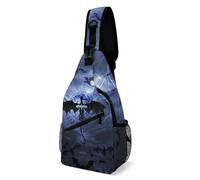 Dragon Sling Bag Gothic Sling Backpack Crossbody Bag for Men Women Casual Shoulder Daypack Anti Theft Purse Crossbody Fanny Pack Travel Hiking Lightweight Gym
