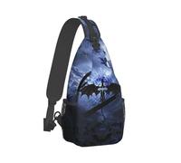 Dragon Sling Bag Gothic Sling Backpack Crossbody Bag for Men Women Casual Shoulder Daypack Anti Theft Purse Crossbody Fanny Pack Travel Hiking Lightweight Gym