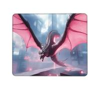 Dragon Snake with Wings Mouse Pad - Non-Slip Rubber Base Extended Gaming Desk Mat, Full-Area Print Personalized Keyboard Mat for PC Laptop Office Home