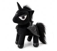 Dragon Soft Toy, Black Two Headed Dragon Plush Toy with Wings, Gothic Dragon Cuddly Toy, Cute Monster Soft Toy for Bedroom Shelf, Sofa, Gaming Desk and Halloween Decor(Black-D)