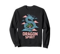 Dragon Spirit Energy Bonsai Mythical Power Asian Clouds Sweatshirt