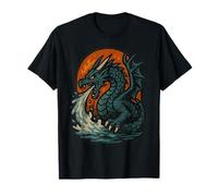 Dragon Spitting Water Fierce Mythical Beast T-Shirt