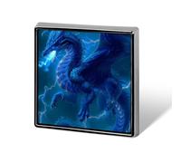 Dragon Square Metal Badges Decorative Brooches