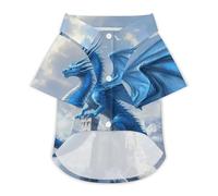 Dragon Stand On Castles Dog Shirts Summer Pet Clothes Comfort T-Shirts Short Sleeveless Top for Cats Dogs L