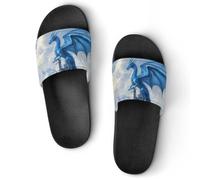 Dragon Stand On Castles Unisex Beach Slippers & Pool Slides Anti-Slip House Shoes for Home Outdoor