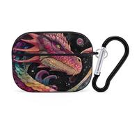 Dragon Stars Moon Universes Compatible with Airpod Pro Case Cover Skin with Keychain