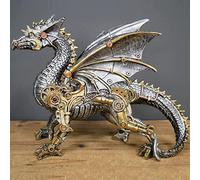 Dragon Statue Carved Sculpture - Mechanical Punk Style Animal Steampunk Modern Home Decor Resin for Coffee Table, Living Room, Entrance, Shelf