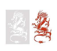 Dragon Stencils for Crafts,18x26cm Animal Lion Dragon Tiger Stencils Template for Painting on Wood Walls Canvas Decorations DIY Projects Style 3