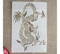 Dragon Stencils for Painting,26x18cm Chinese Dragon Stencils for Crafts Reusable,Animal Template,Drawing Templates,DIY Art Projects Style A