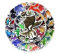 Dragon Sticker for Laptop (100 Pieces), Gift for Children, Teenagers, Adults, Boys, Cartoon Dragon Stickers, Waterproof Vinyl Sticker for Scrapbook, Skateboard, Car, Luggage