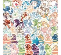 Dragon Stickers 50 Pcs, Cartoon Vinyl Waterproof Sticker Decal Pack Perfect for Laptop, Water Bottle, MacBook, Hydro Flask, Phone