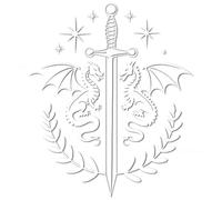 Dragon Stickers - Fantasy Window Stickers for Cars, Dragon Sword Car Sticker, Dragons Gifts, Forth Wing Merch, Car Sticker and Decals,Dragons Sword Abstract Car-Styling Cars Stickers,Windows Stickers