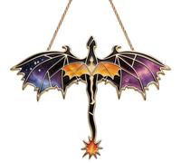 Dragon Sun Catchers for Windows, Acrylic Fourth Merch Wing Suncatcher, Stained Glass Window Hanging Ornament, 2D Flat Hanging Garden Ornament Suncatchers for Home Window Wall Decoration
