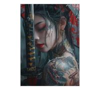 Dragon Sword Tattoo Jigsaw Puzzle, 1000 Pcs For Adults