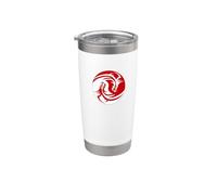 Dragon Symbol/Chinese Mythical Calligraphy Tai Chi Design Stainless Steel Insulated Tumbler