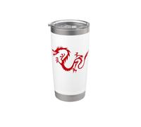 Dragon Symbol/Chinese Mythical Calligraphy Tai Chi Design Stainless Steel Insulated Tumbler
