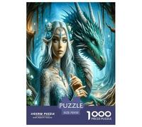 Dragon Taming Elf 1000 Pieces Jigsaw Puzzles for Adults Fun, Challenging & Brainteasing Beautiful Home Decoration Art Colorful DIY Craft 70x50cm/1000pcs