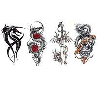 Dragon Tattoos Set of 4 Men's Tattoos
