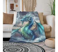Dragon Throw Blanket is Super Soft and Warm,The Lightweight Flannel Blanket is for All-Season Use 50"x40"for Kids
