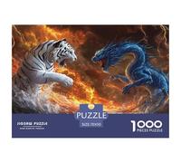 Dragon Tiger 1000 Piece Jigsaw Puzzle For Adults Family Challenge Toys Stress Relief Puzzle Exercise The Memory of The Brain For Adults Gifts 70x50cm/1000pcs