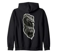 Dragon & Tiger - Forces of Balance Chinese Zip Hoodie